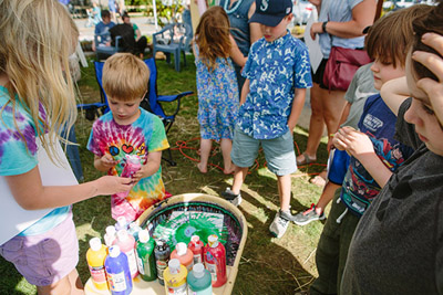 Kids enjoy hands-on art activities at Carnation Farmers Market